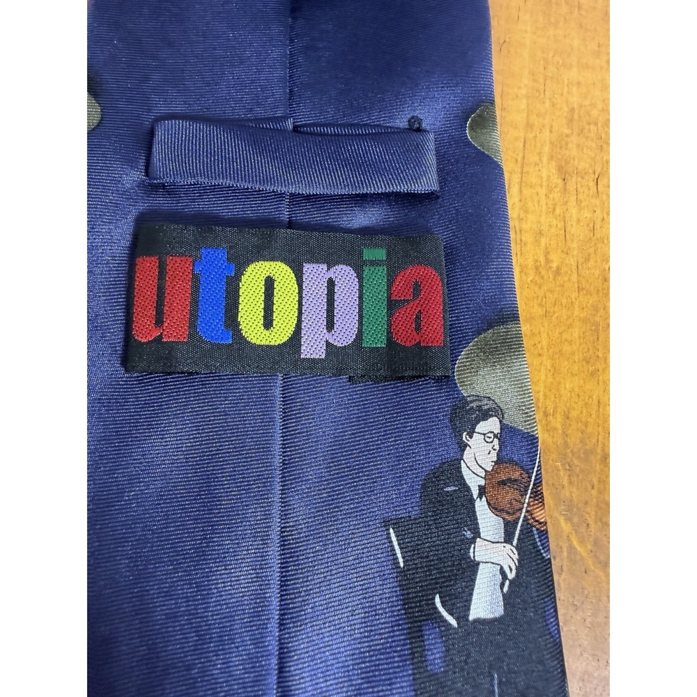 Utopia 100% Silk Orchestra Conductor Novelty Tie‎ 60" Classic Width - Picture 2 of 13